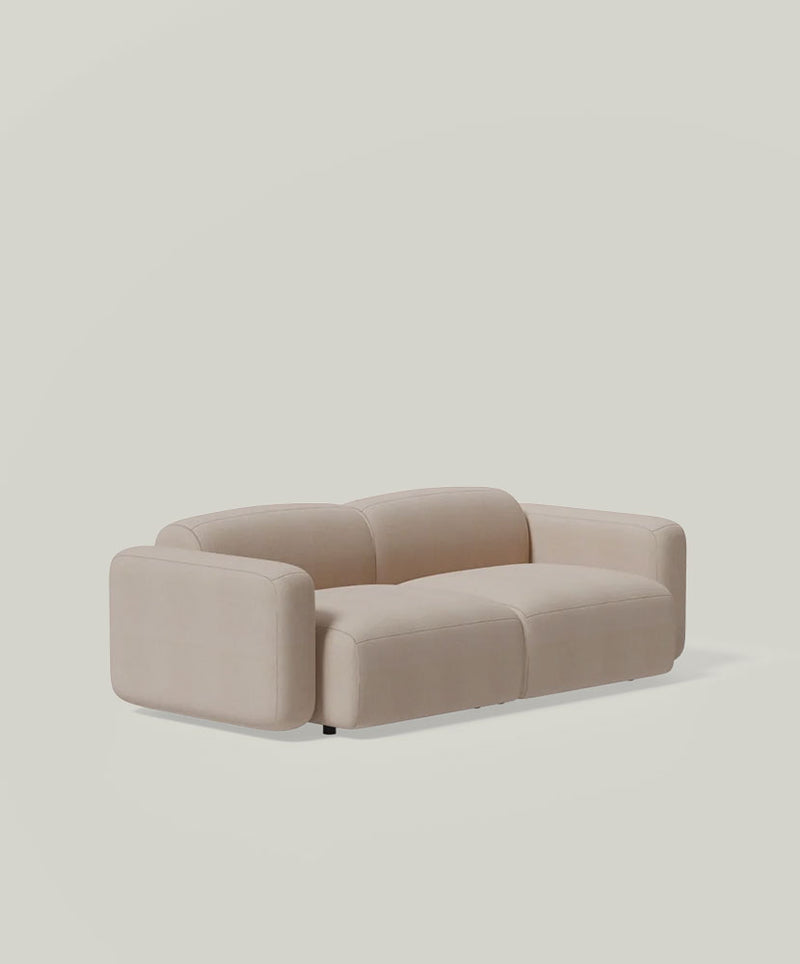 The Soft Serve Sectional - Two-Piece in Safflower