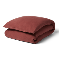 Linen Duvet Cover - Full/Queen - Terracota