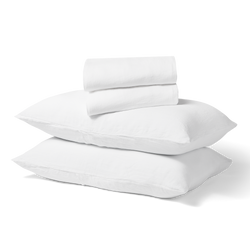 Linen Duvet + Sheet Set - Queen - White